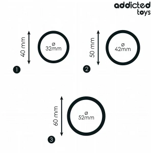 ADDICTED TOYS - LOT DE ANNEAUX EN SILICONE MODÃLE 2